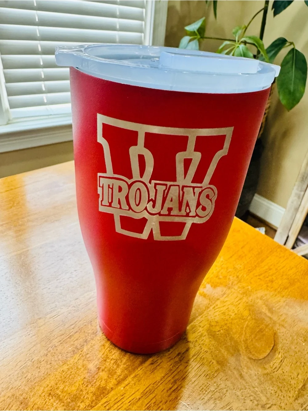 Orca Brand Red Stainless Tumbler w Team Logo